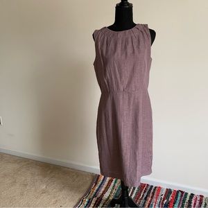 Loft purple golden back zipper dress
